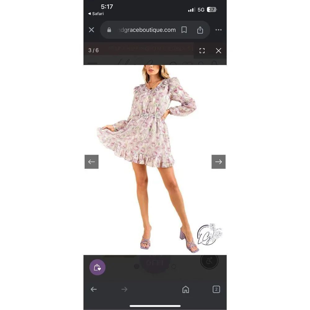 Kori Petal Perfection Dress Sheer Sleeve